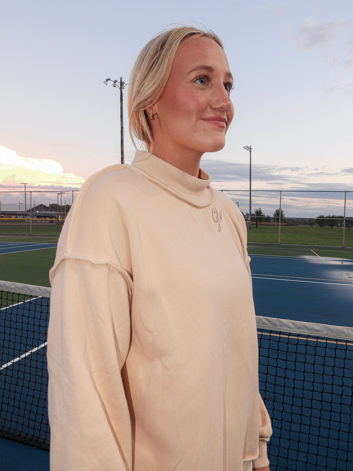 Tan & Brown GLO Mock Neck