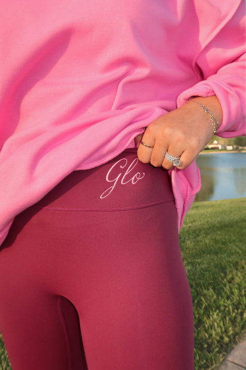 The GLO Burgundy Buttery Soft Leggings