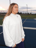 Heather Gray & Navy GLO Mock Neck